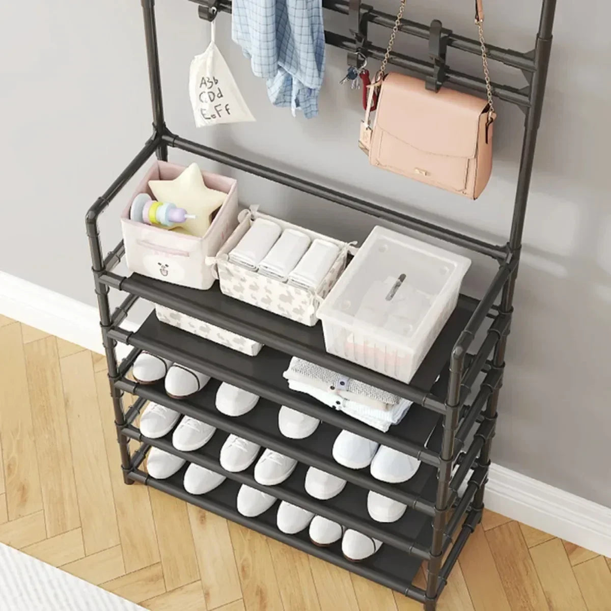 Multifunctional Hanger/ Shoe rack organizer