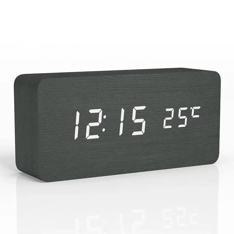 Wood digital clock