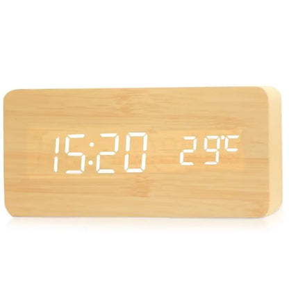 Wood digital clock