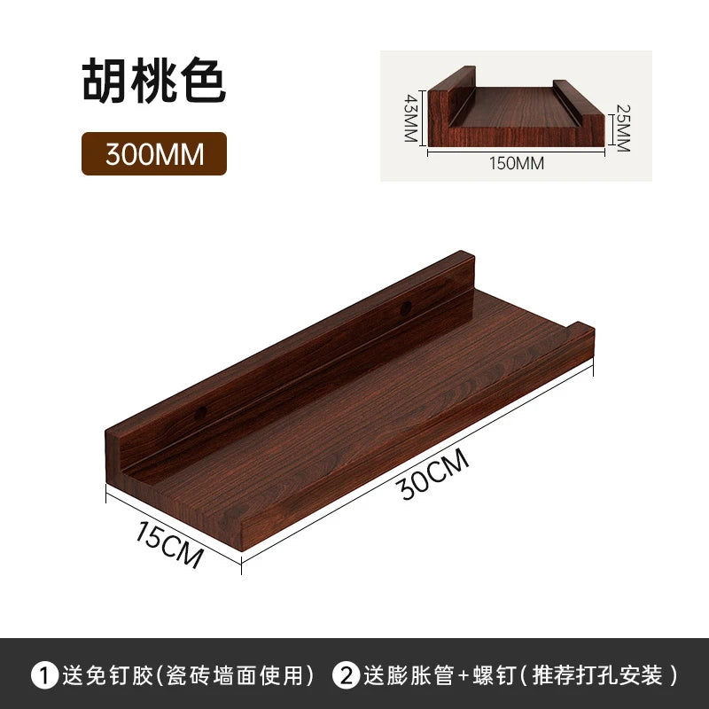 sturdy rectangle wooden shelves for room or house