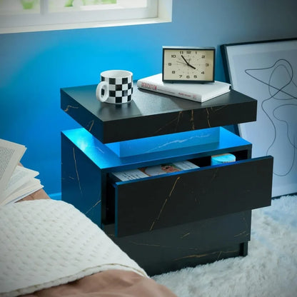 LED Night Stand  Nightstands with 2 Drawers