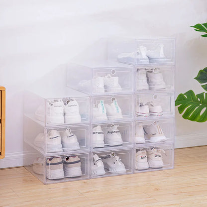 Clear shoe boxes